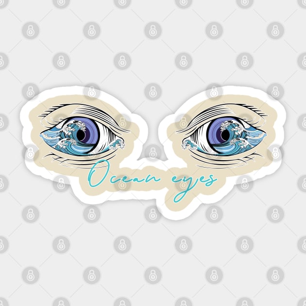 Ocean eyes Sticker by Brash Ideas